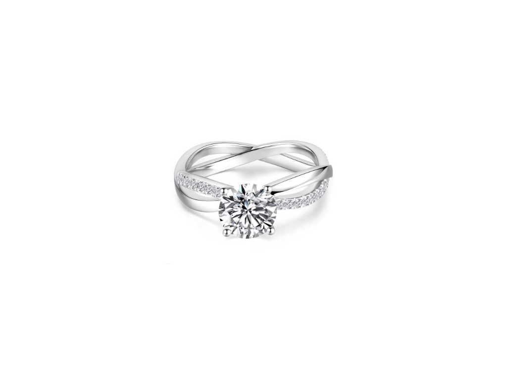 Flowing Light Interwoven Diamond Ring