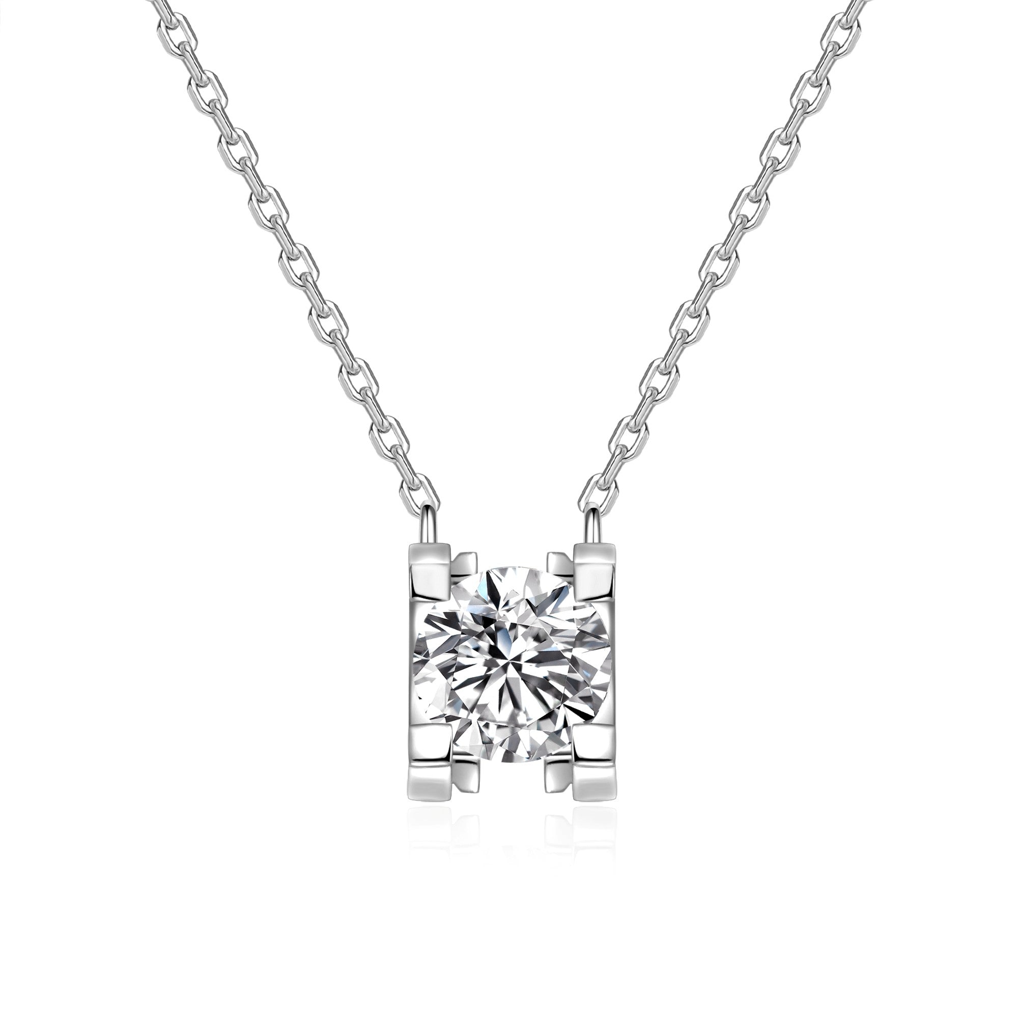 Elegant Square Diamond Necklace