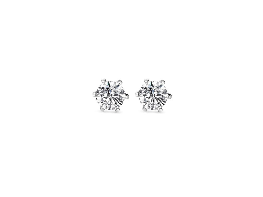 Noble Solitaire Stud Earrings