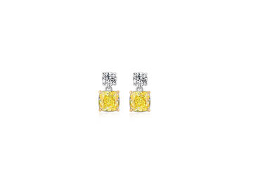 Luxury Yellow Diamond Drop Earrings