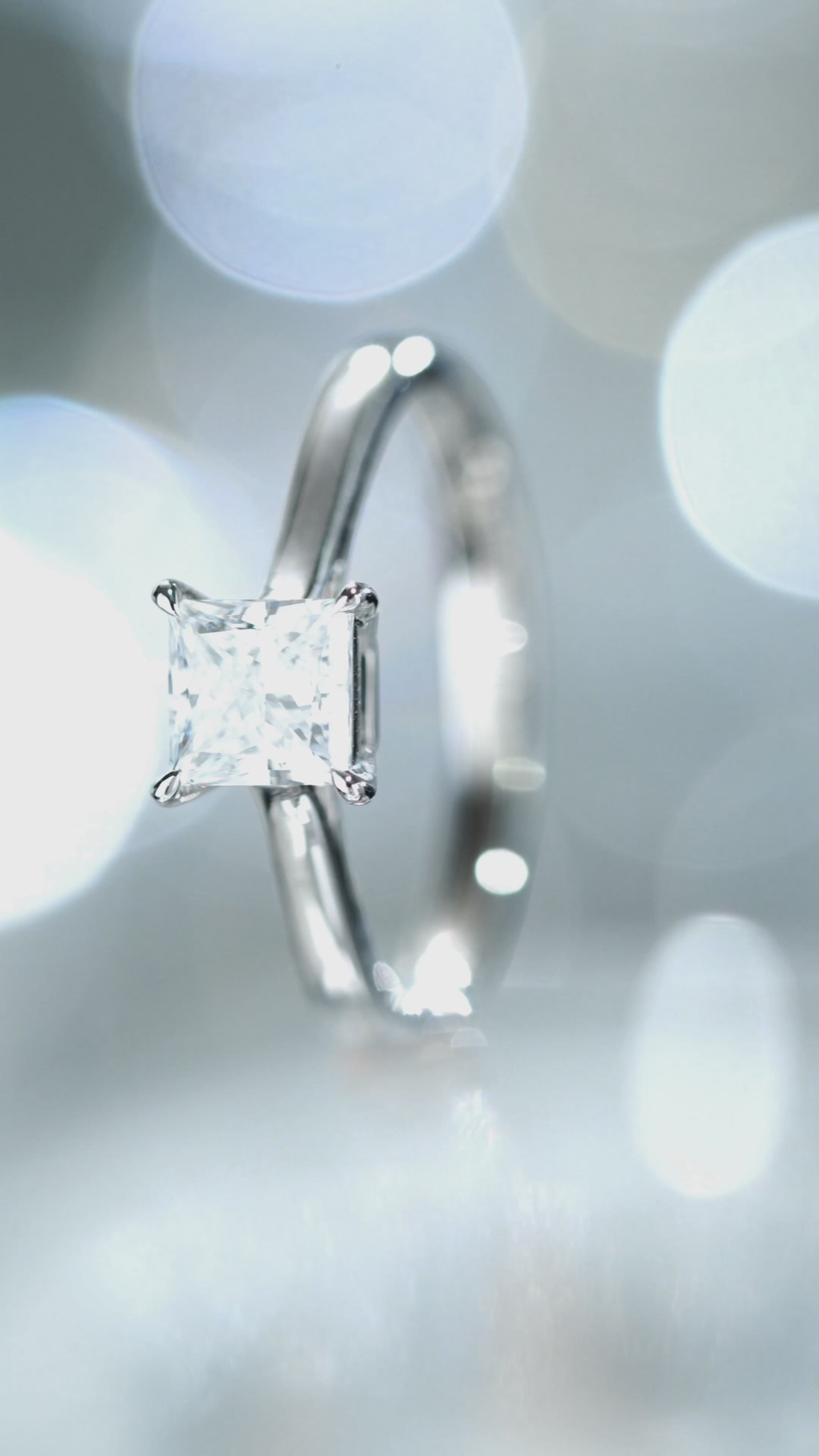 Elegant Square Diamond Ring